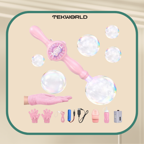 Magic smoke bubble wand