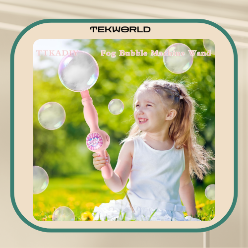 Magic smoke bubble wand